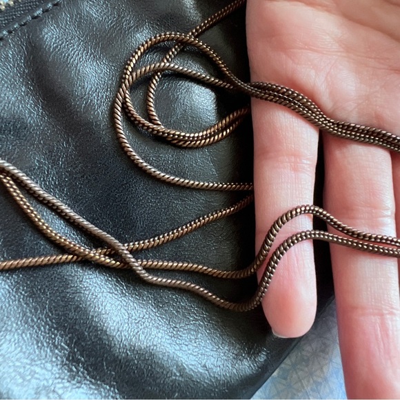 Silence & Noise Urban Outfitters Black Leather Suede Mini Crossbody Bag - Picture 7 of 14